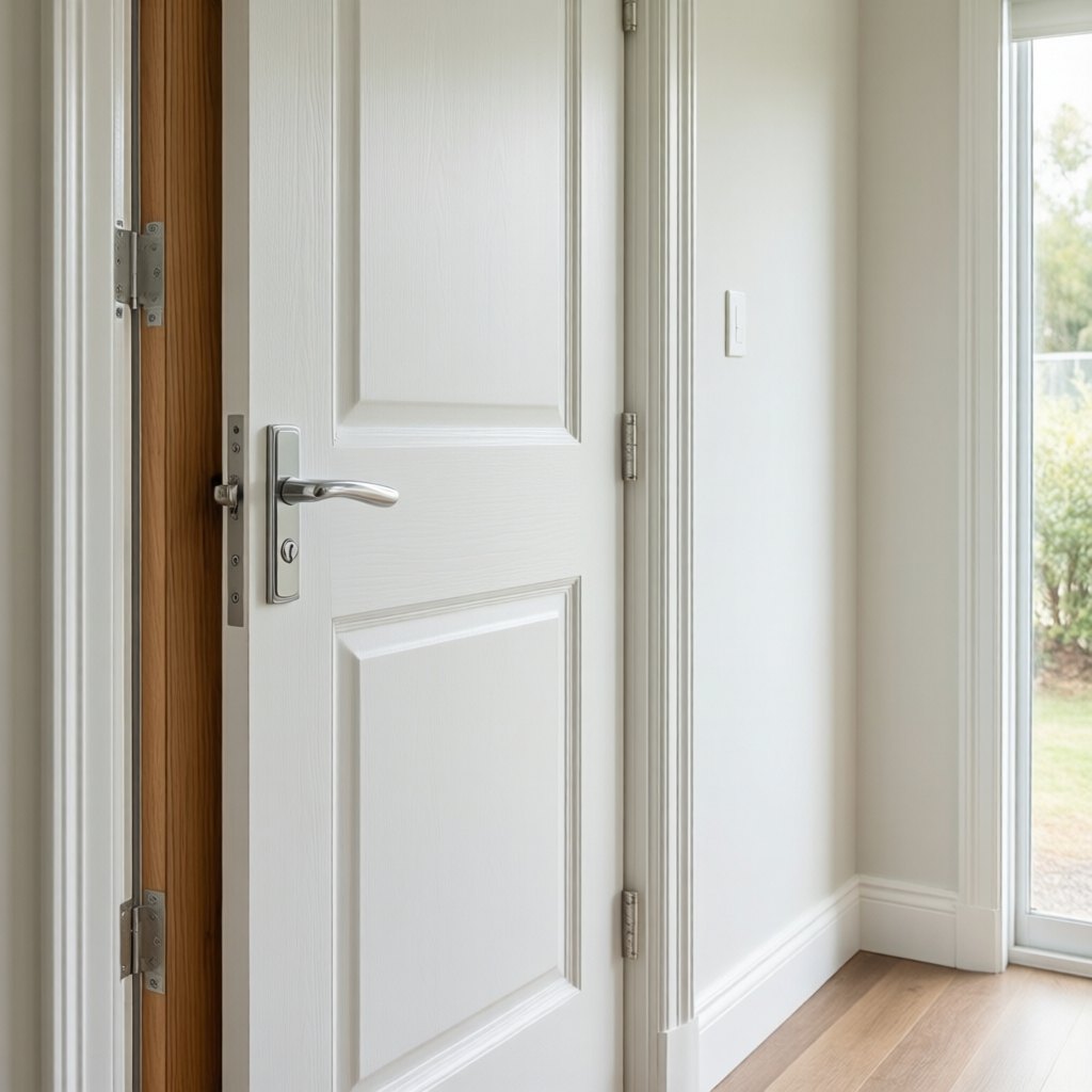 Freshly hung internal door