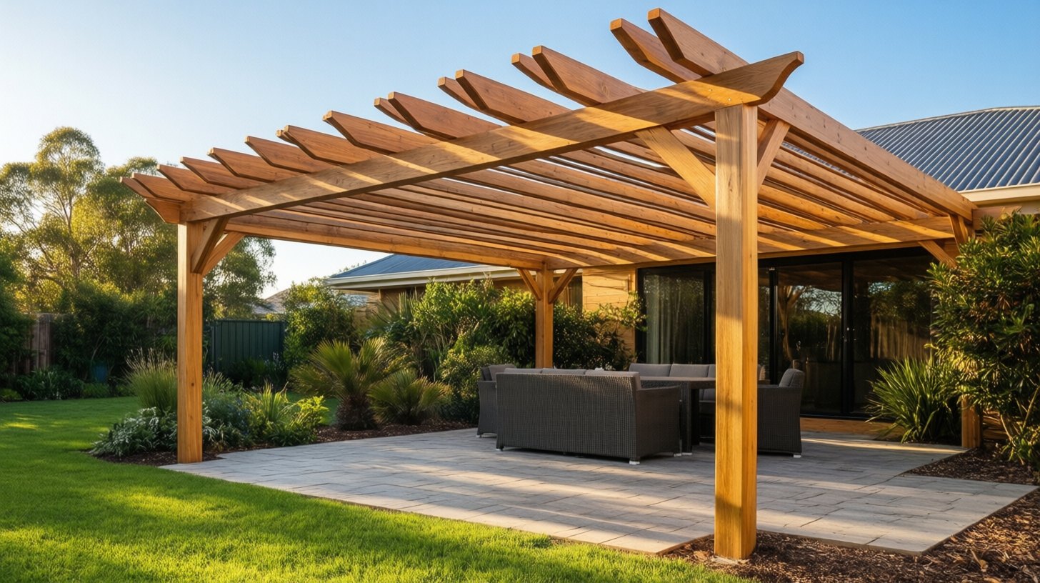 Outdoor pergola build